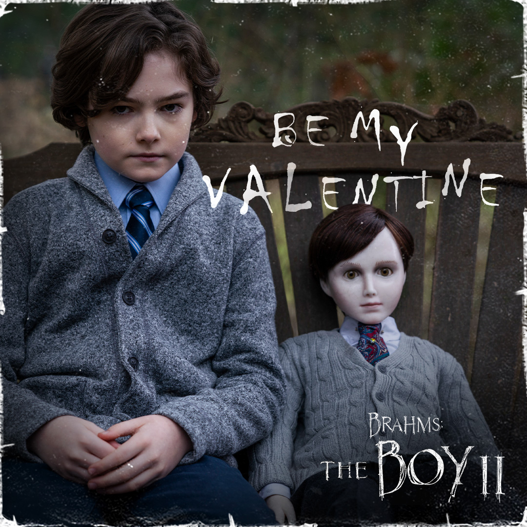 The Boy 2  Facebook Grafik mit Filmstill und Schriftzug "Be my Valentine"